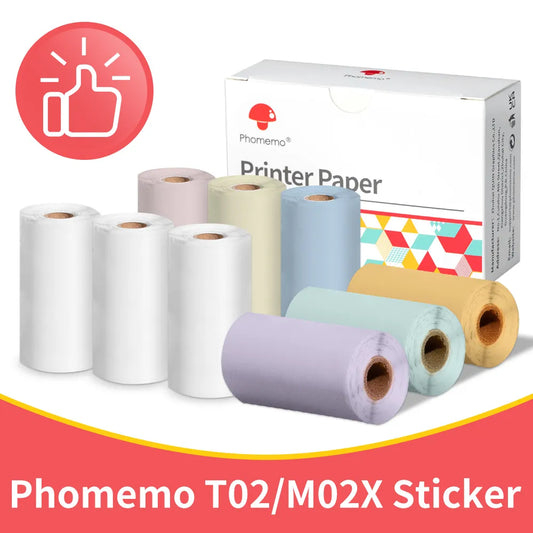 PrintyPro 3 Rolls Self-adhesive and Non-Adhesive Thermal Paper